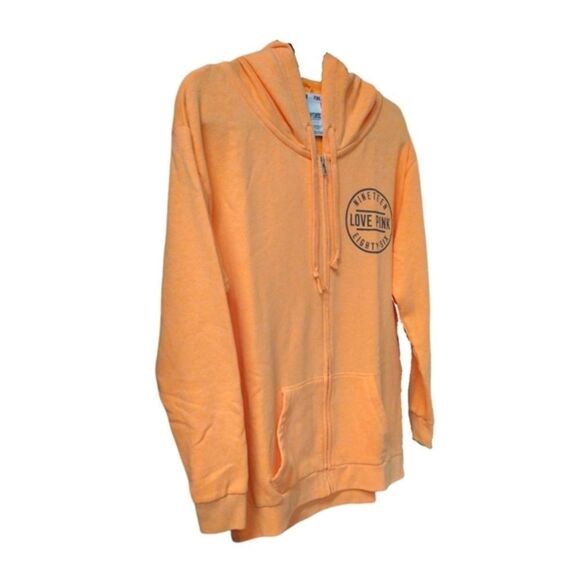 NEW VS PINK Women's Apricot  Oversized  Sweatshirt Jacket. - Picture 5 of 11